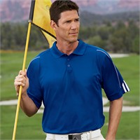 Adidas Golf ClimaLite 3-Stripes Cuff Polo Shirt