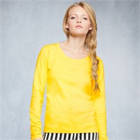 Anvil Ladies' Sheer Long-Sleeve Scoop Neck T-Shirt