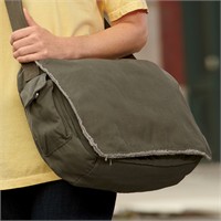 Authentic Pigment Raw-Edge Messenger Bag