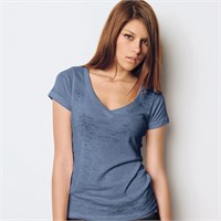 Bella Ladies' Burnout V-Neck T-Shirt