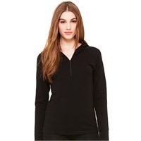 Bella Ladies' Half-Zip Cotton-Spandex Hoodie