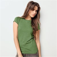 Bella Heathered Crew Neck Jersey T-Shirt
