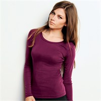 Bella Ladies' Sheer Long Sleeve Tee