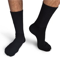 Gildan Men's Black Crew Socks (6 Pairs)