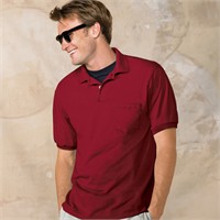 Hanes 50/50 Jersey Knit Pocket Polo Shirt
