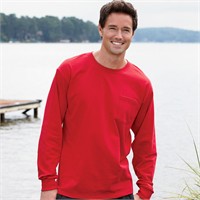 Hanes Tagless Long Sleeve Pocket T-Shirt