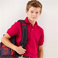 Hanes Youth Jersey Knit Polo Shirt