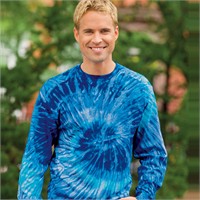 Tie-Dye 100% Cotton Long-Sleeve Tie-Dyed T-Shirt